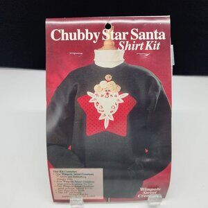 Chubby Star Santa Shirt Embellishing Kit Wimple Street Creations